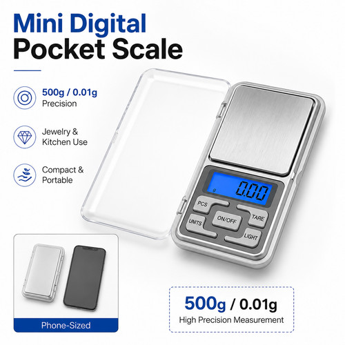 Digital pocket scales 1g - digital, 0.1g